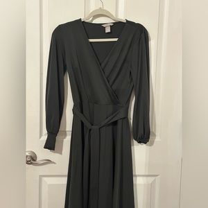 h&m green dress